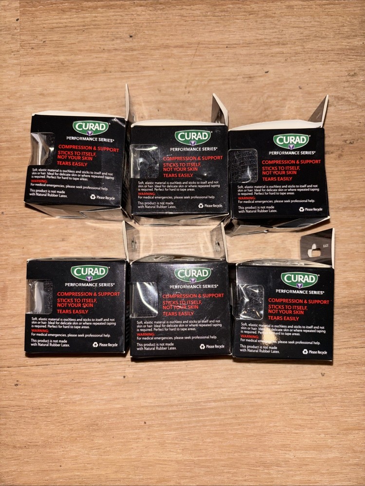 New 6pcs Ironman Curad Performance Series Self Adherent Compression Wraps
