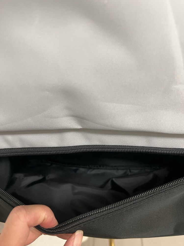 New DSW Backpack Light Grey & Black Nylon Bottom Compartment For Shoes ￼