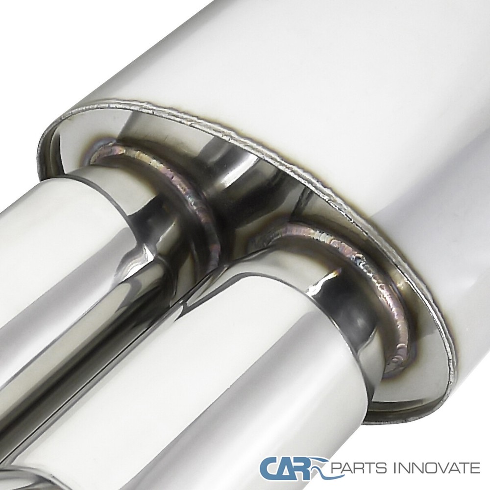 Dual Slant Burn Tip DTM Style Weld On Exhaust Muffler BMW E36 E46 E90 E39 E60