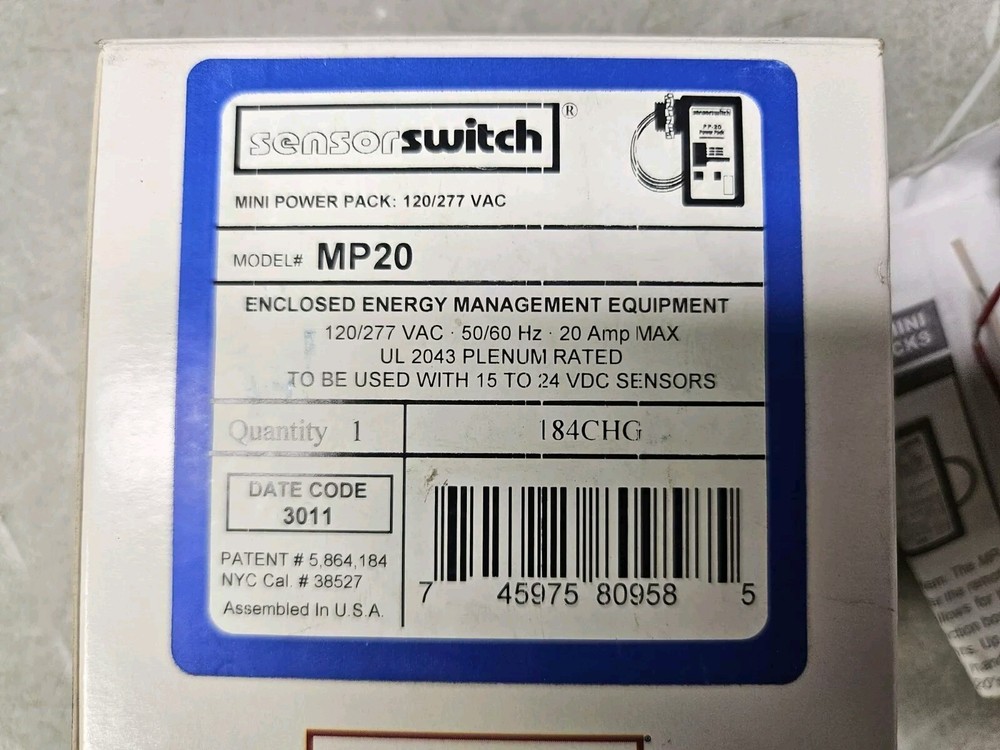Sensor Switch Mini Power Pack 120/277 VAC Model MP-20