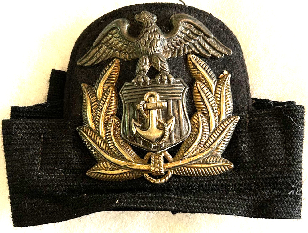 WWII USMS Officers Visor Cap Eagle