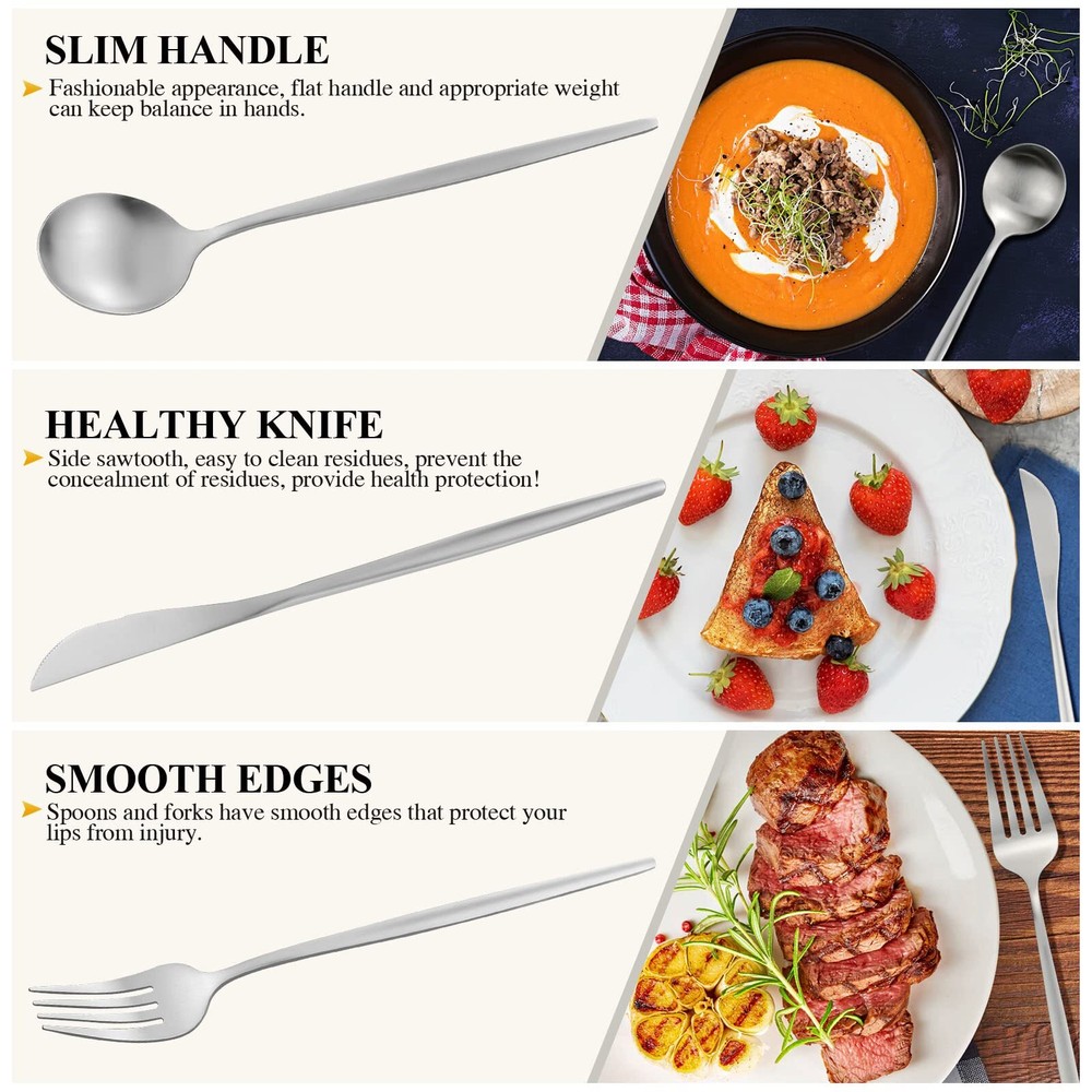 Silverware Set For 8 40 Piece Flatware Set Cutlery Tableware Set Include Spoons