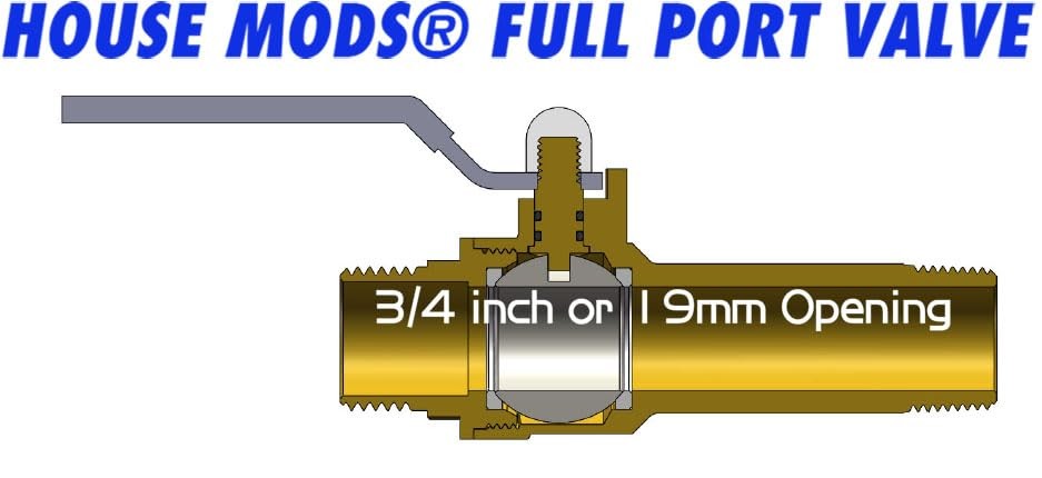 House Mods HMP012 Full Port Water Heater Straight Drain Valve(LF Compliant...