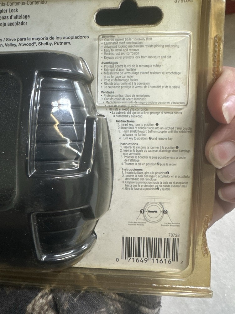 Master Lock Universal Trailer Hitch Lock