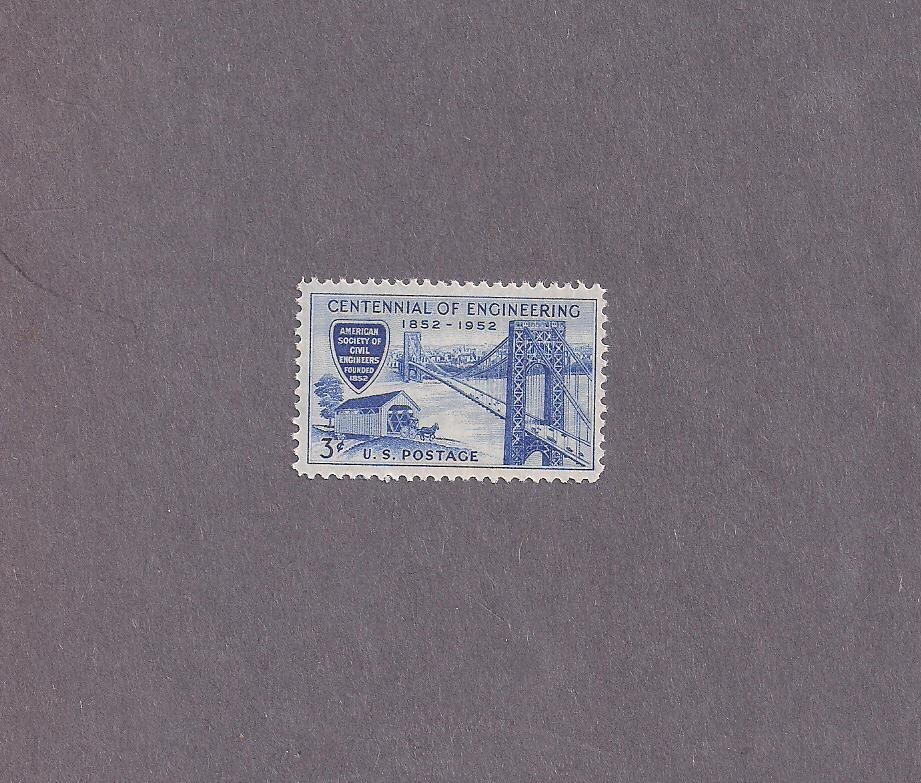 #1012 Civil Engineering Centennial Issue mint NHOG