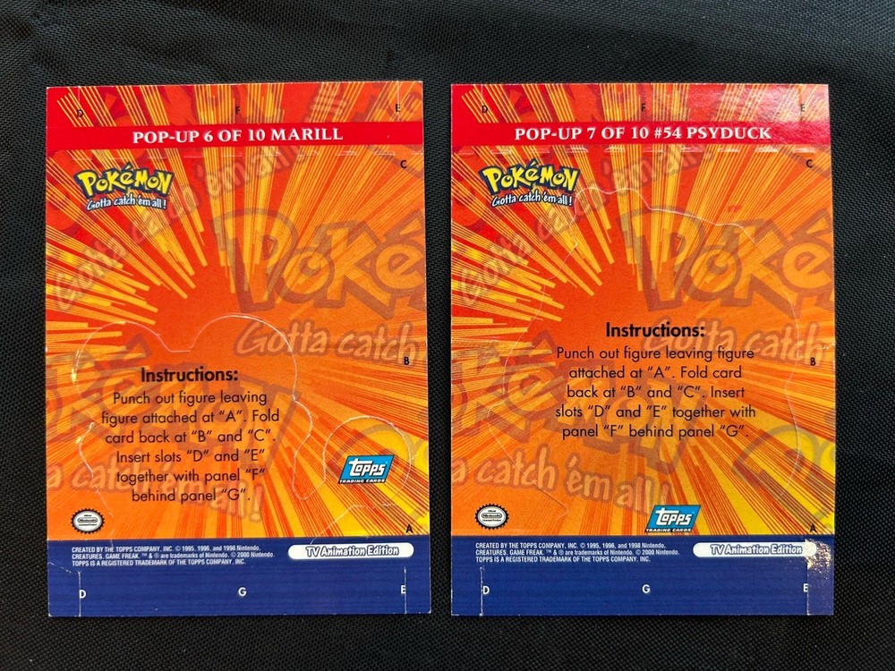 2000 Topps Pokemon Series 3 Pop Up Complete Set - 10/10 Charizard
