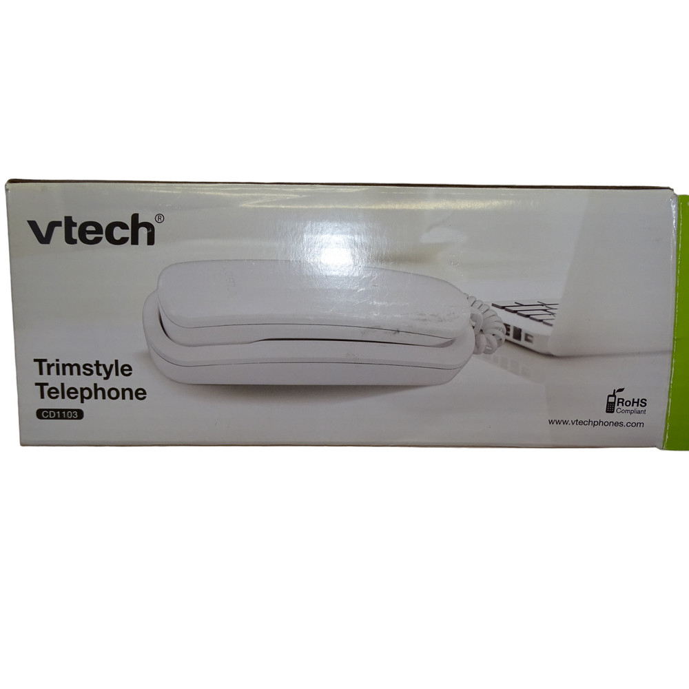 Vtech Trimstyle Corded Telephone Ringer & Receiver Volume Control ~ White