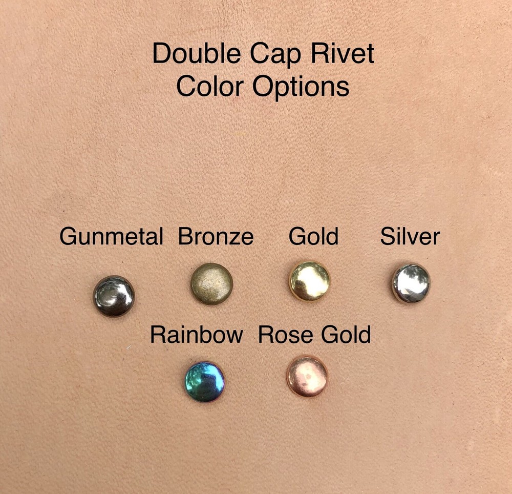 8mm Rose Gold Double Cap Rivets