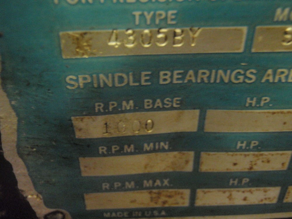 SETCO PRECISION SPINDLE - SPINDLE MODEL # SPL_TYPE_4305BY