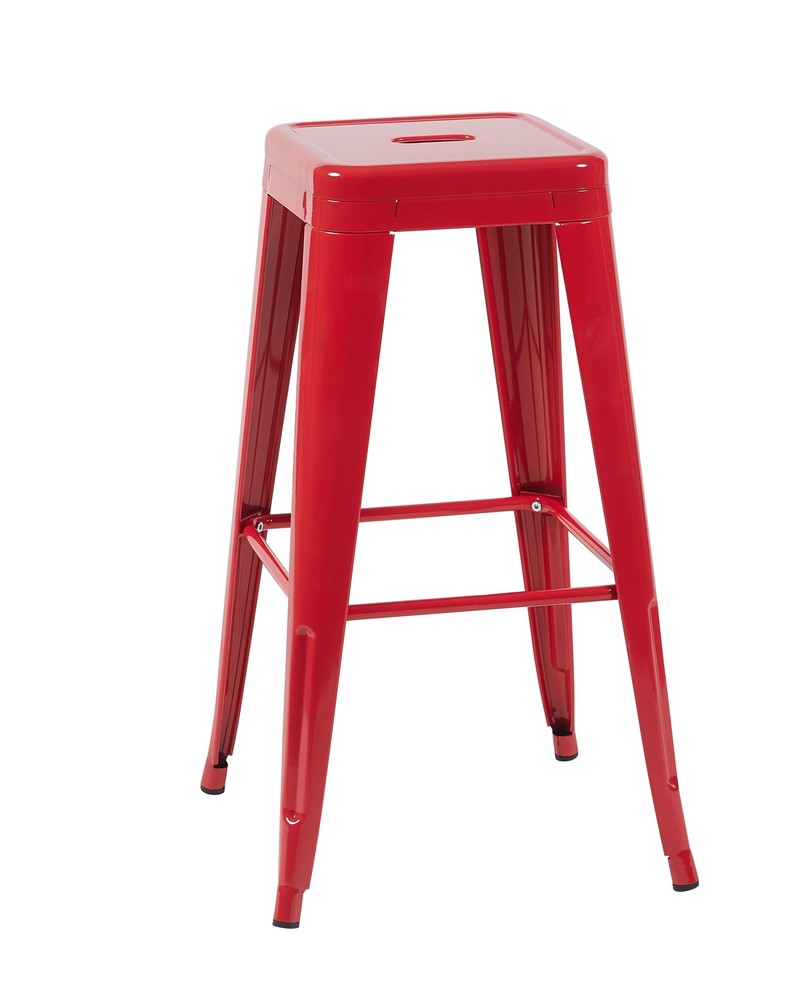 30 Inch Counter Height Stool, Backless Metal Bar Stools Set of 2, Non-Stackabl