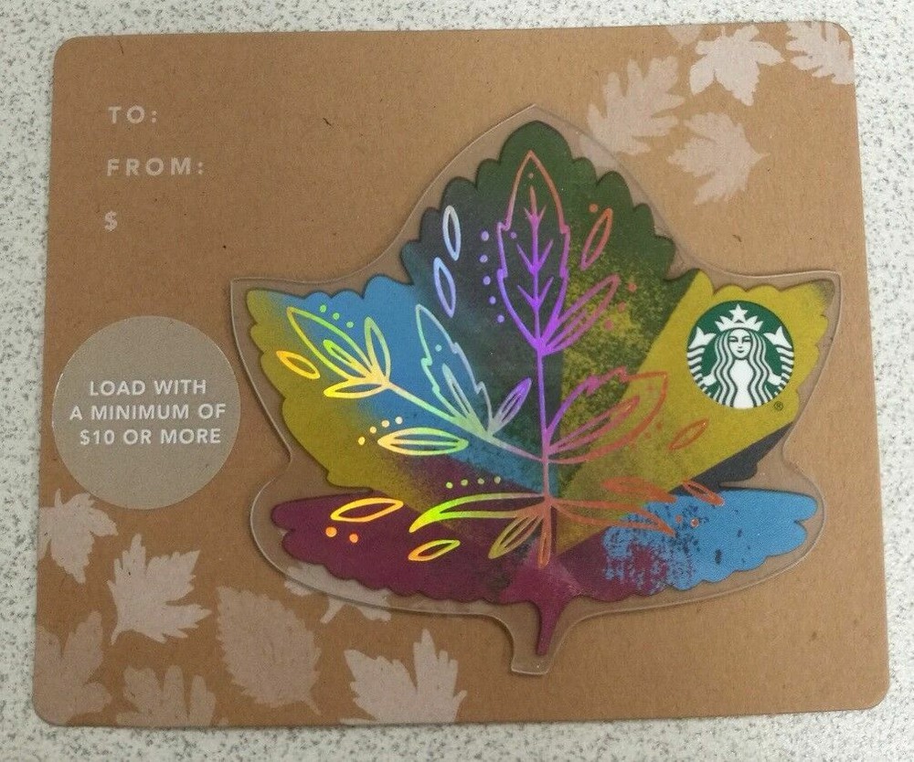 Starbucks Gift Card Maple Leaf Autumn with $5 Value