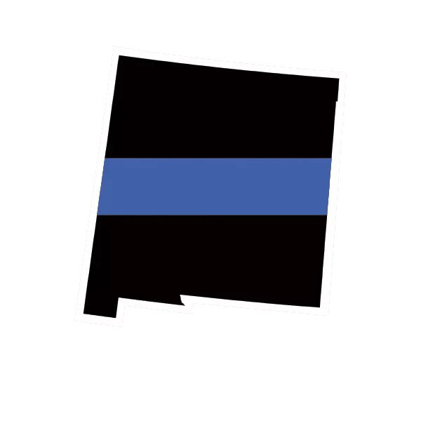 New Mexico State Shaped The Thin Blue Line Sticker Decal