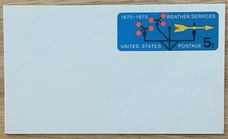 WEATHER SERVICES, CENTENNIAL "1870-1970" COLLECTOR'S POSTCARD, WOW !