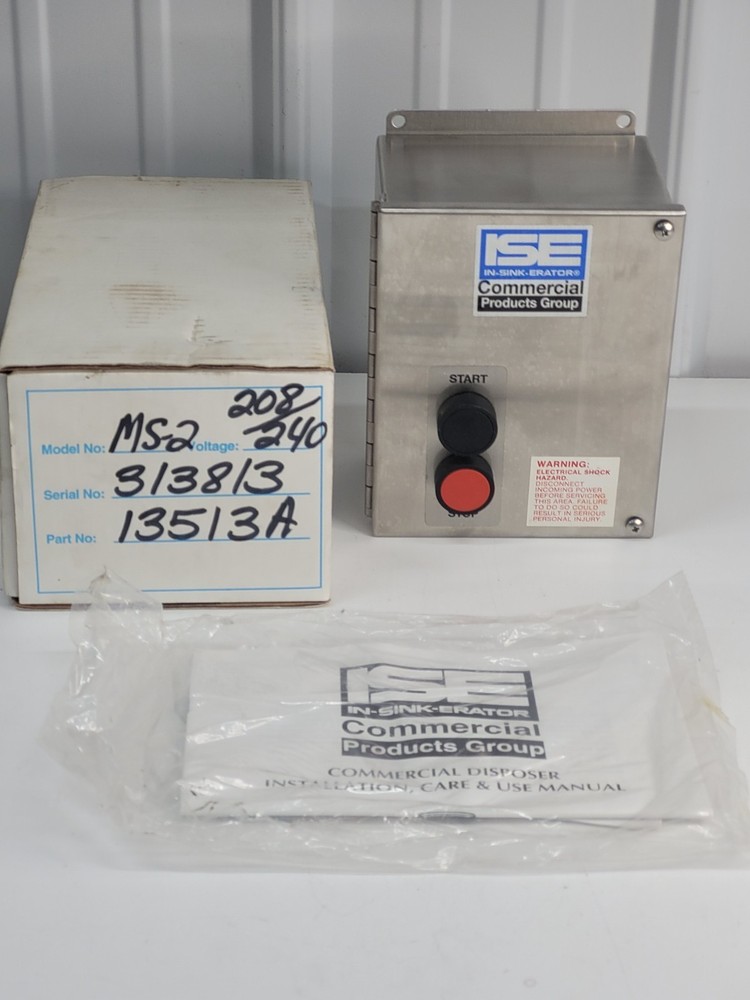 InSinkErator 13513A MS-2 Control Box 5HP 208/240V NEW IN BOX e19