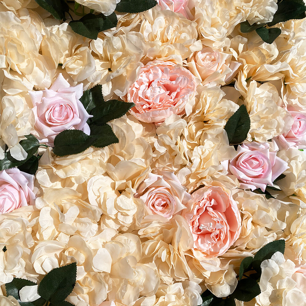 12 Pcs Artificial Rose Flower Wall Panel Bouquet Wedding Party Backdrop Decor