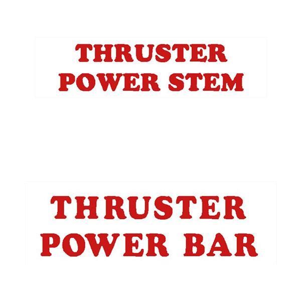 Thruster - BAR AND STEM RED decals on CLEAR