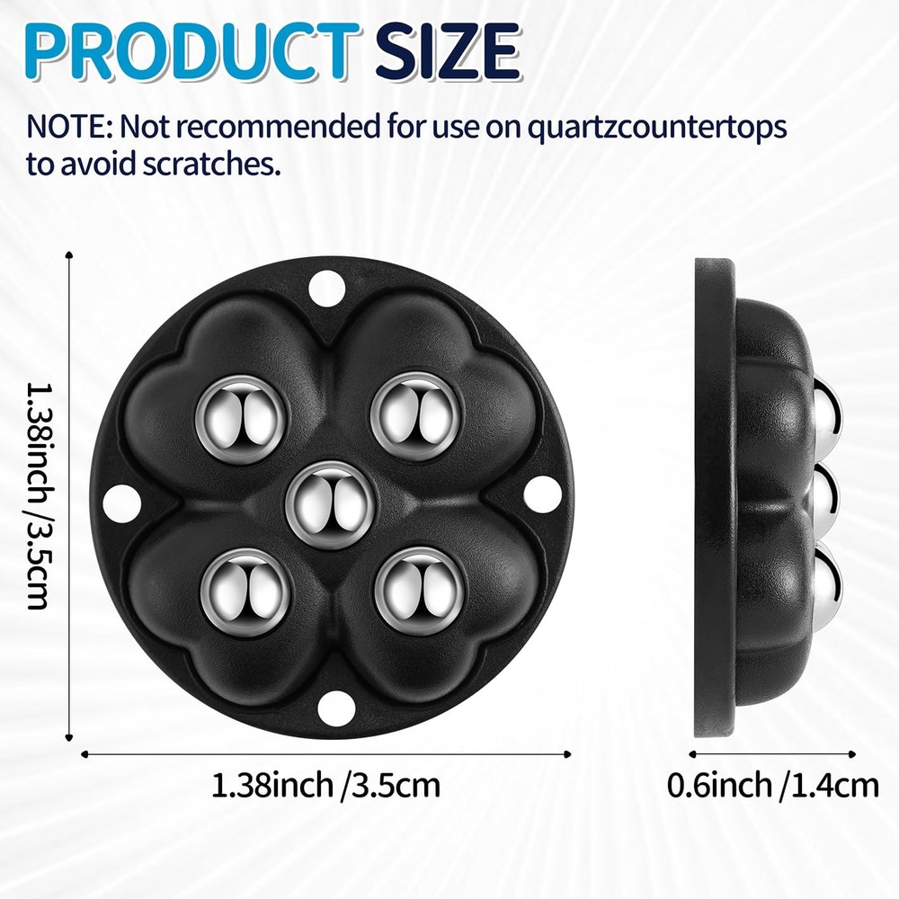 4 PCS Caster Wheels 360° Rollers Compatible with Ocedar Bucket,Self Adhesive ...
