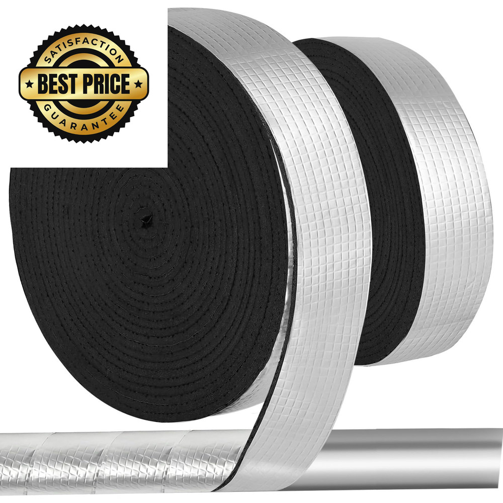2PCS Outdoor Pipe Insulation Wrap, 2IN x 33FT Foam Black