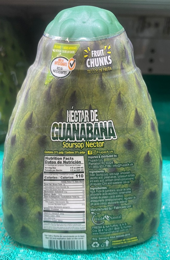 Guanabana Fruit Soursop Nectar 40.5 oz Fl