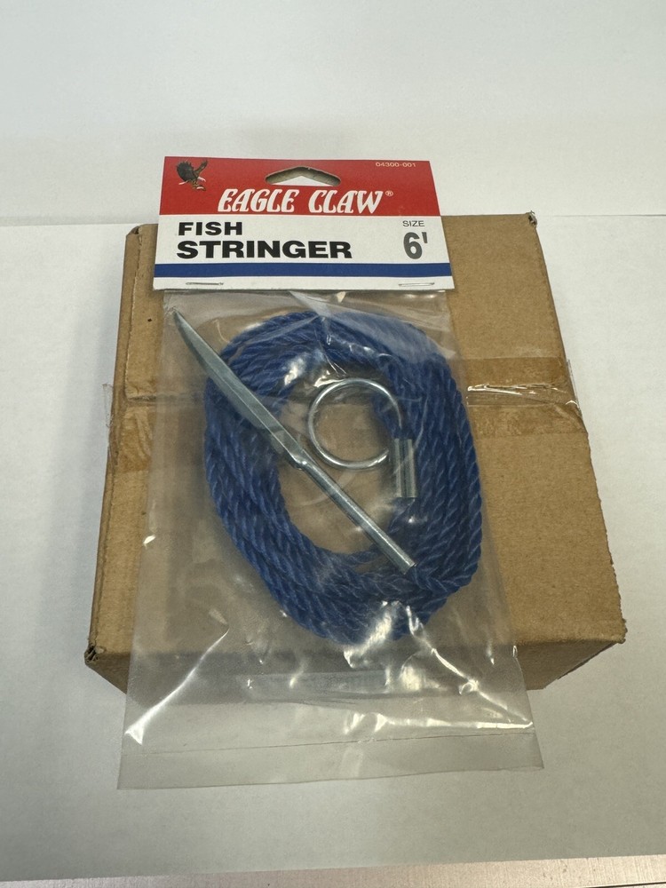 12 Pack ~ Eagle Claw 6'  Polyethylene Twisted Fish Stringer Blue 04300-001