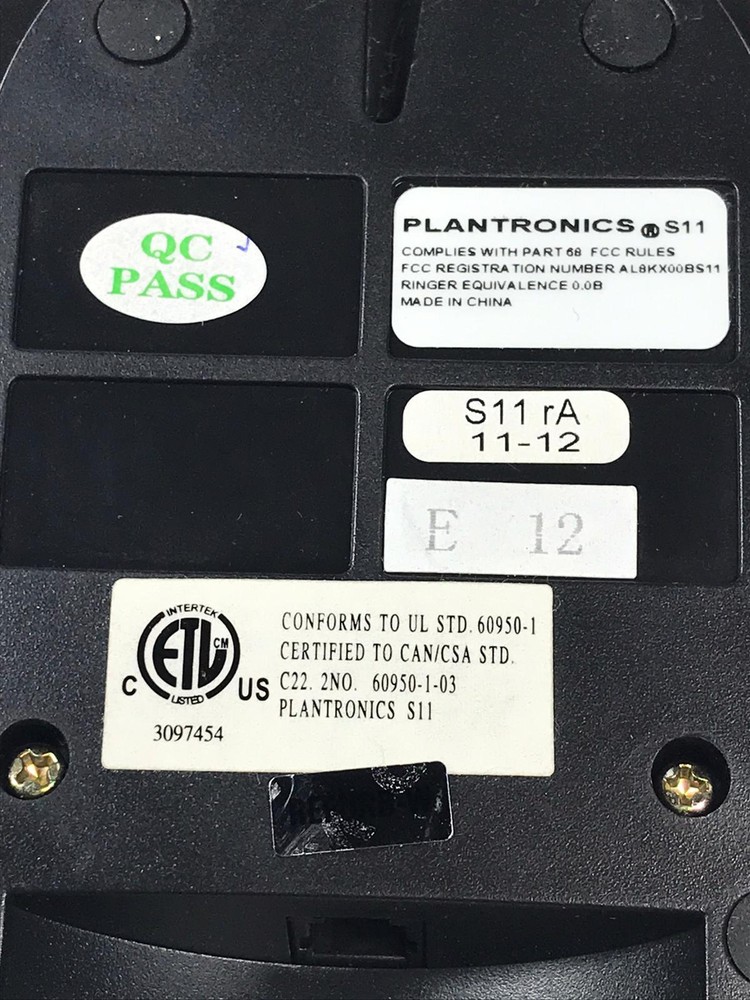 Plantronics S11 Telephone System Adapter Base | Black