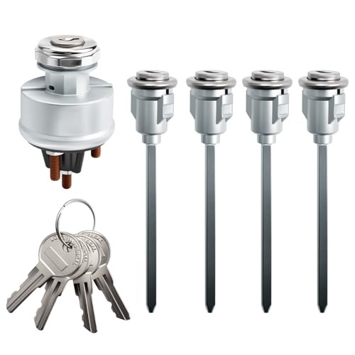 Ignition Start Switch Set with 4 Pcs Door Lock Cylinder and 4 Keys Compatible