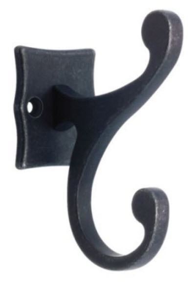 Brainerd Double Scroll Hook Tumbled Dark Gunmetal