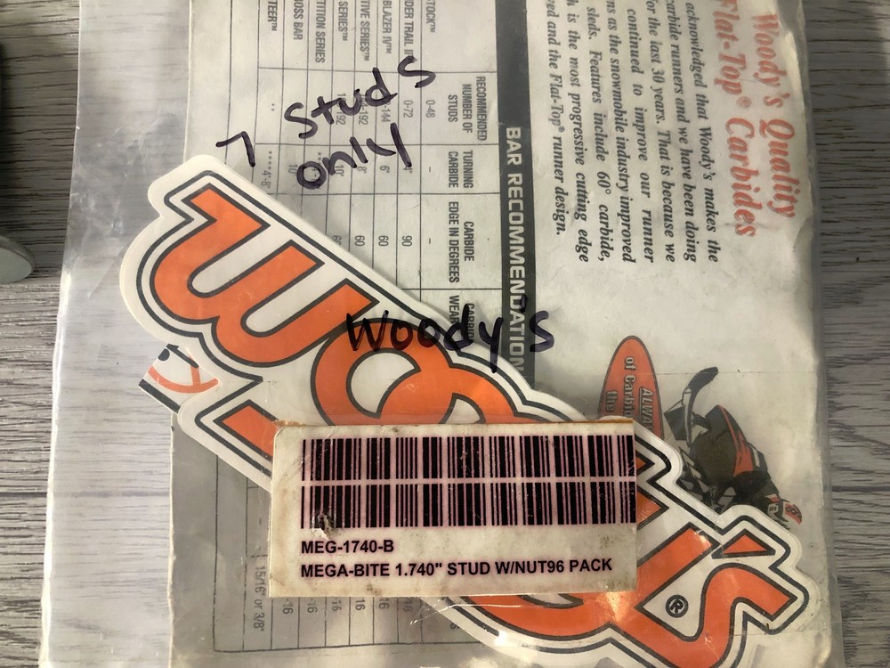 Woodys Mega-Bite 1.740" Studs - 7 Count