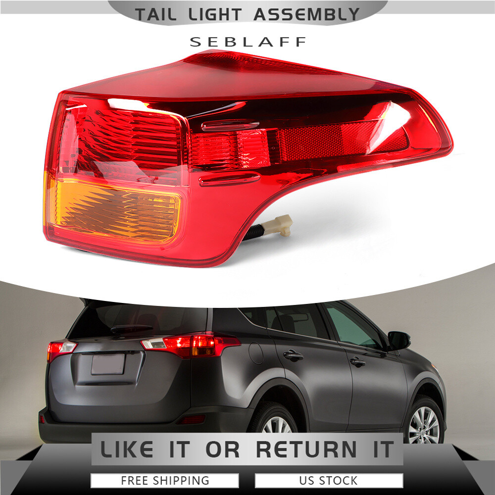 Tail Light Fit For 2013 2014 2015 Toyota RAV4 Halogen Outer Passenger Right Side