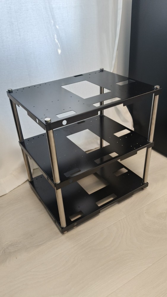 3-Tier Stackable Open Air Computer Case Rack for ATX/MATX/ITX Motherboards