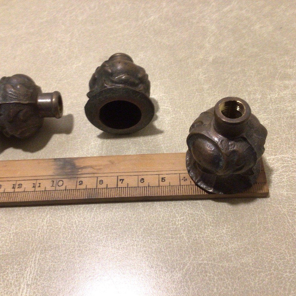 4 Cast Brass Chandelier /Candlestick Ends ￼