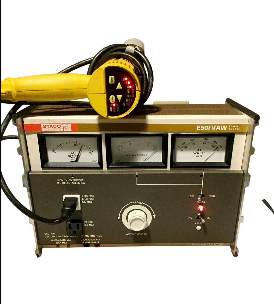 Staco E50I VAW Power Source Variac Variable Transformer Watts Amps AC Volts