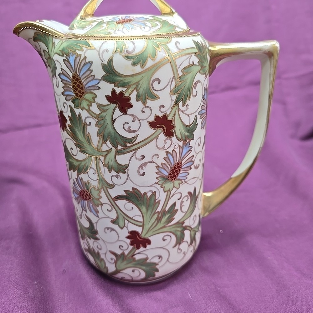 Nippon 7" Hand Painted Teapot