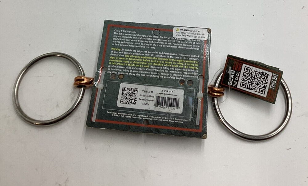 Reinsman CR115 Circle R All Around Light Ring Snaffle Bit