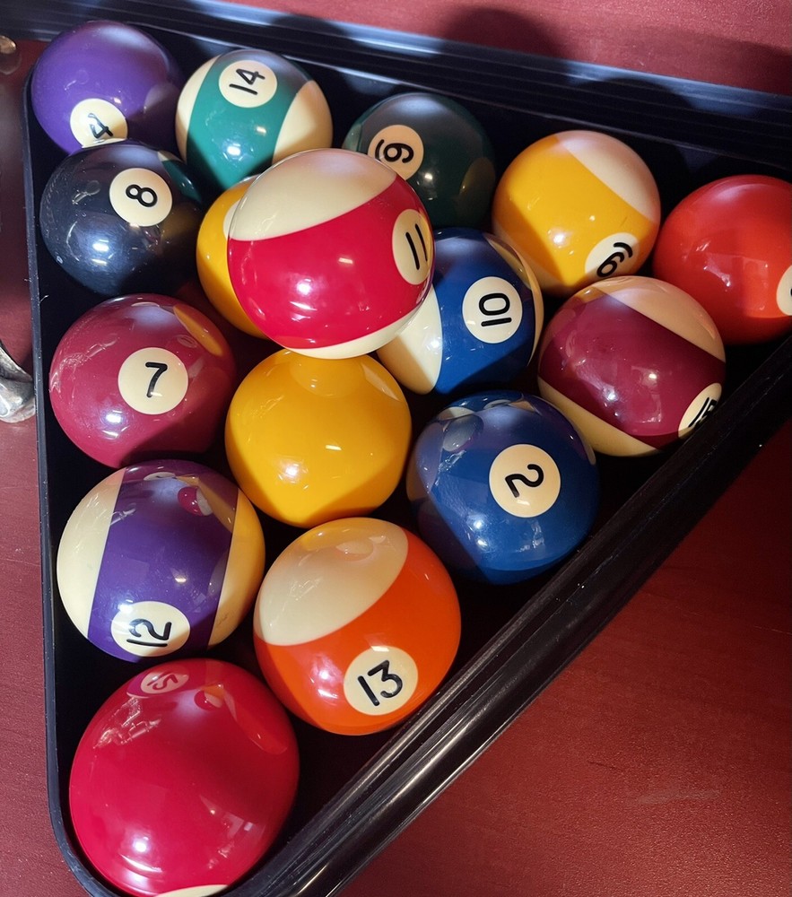 POOL BILLIARD BALLS COMPLETE SET OF 16 HIGH QUALITY