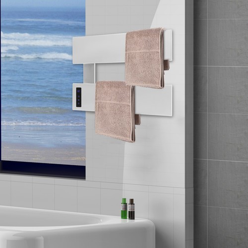 Wall-Mounted Electric Towel Rack with Timer & Adjustable Temperature