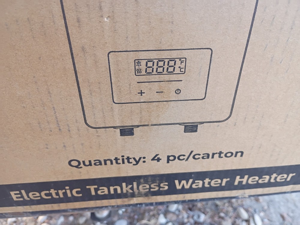 MUZUDO 240V Tankless Hot Water Heater Electric LED Demand ET006