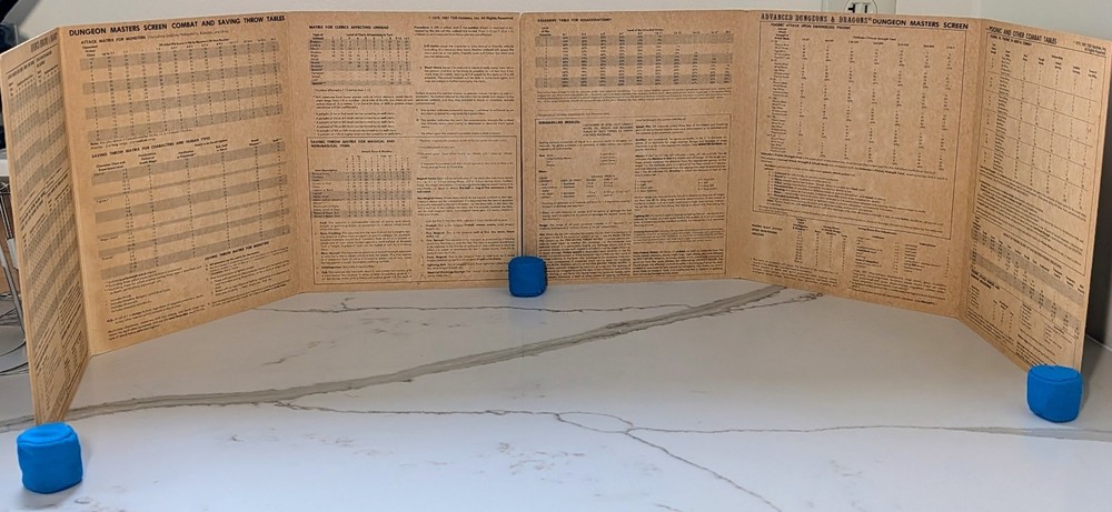 Dungeon Masters Screen "For Advanced D&D Game" - TSR Games (1981)