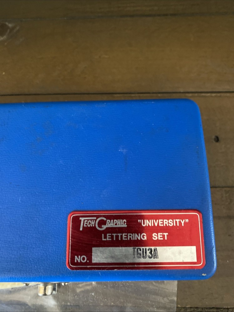 Tech Graphics University Lettering Set TGU3A. Vintage