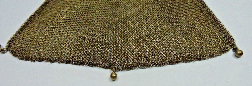 Whiting & Davis Silver Mesh Purse w/ Strap Deco 1930's w/ Strap Engraved Design