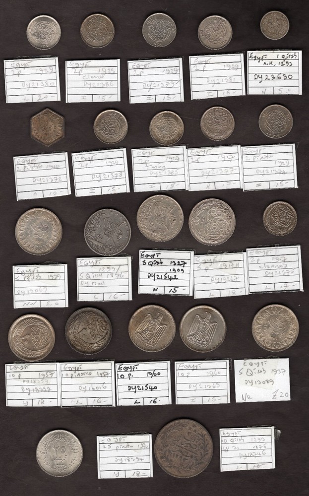 Egypt. 22 silver coins.