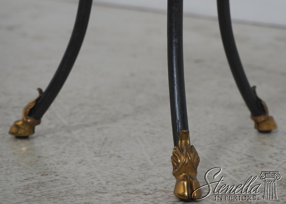 L71892: LABARGE Regency Style Rams Head Round Occasional Table