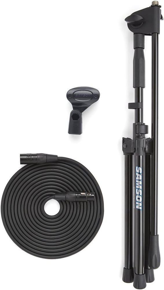 MK10 plus - Lightweight Microphone Boom Stand with Mic Clip and Cable