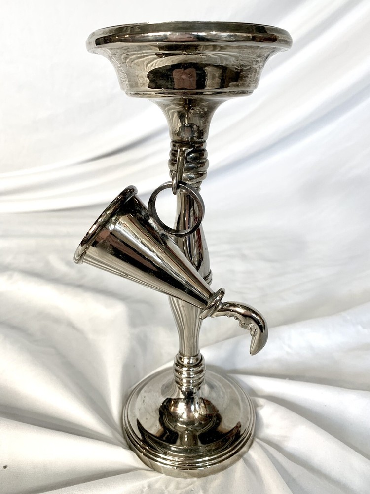 Godinger Silver Art Co. Candlestick & Moon Snuffer 9.75”