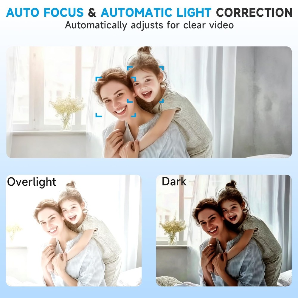 AOC 4k Webcam for PC with Microphone, Computer Camera Noise Black