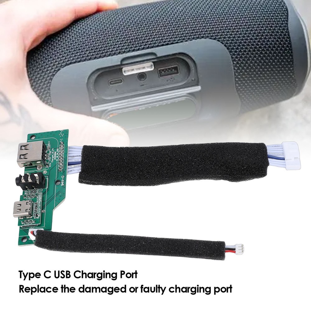 2-Charging Port Board Replacement For Charge 4 Version GG Speaker Type C USB