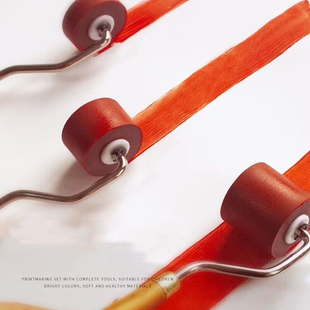 Roller Rubber Brayer Stamping Rollers Ink Printmaking Tool