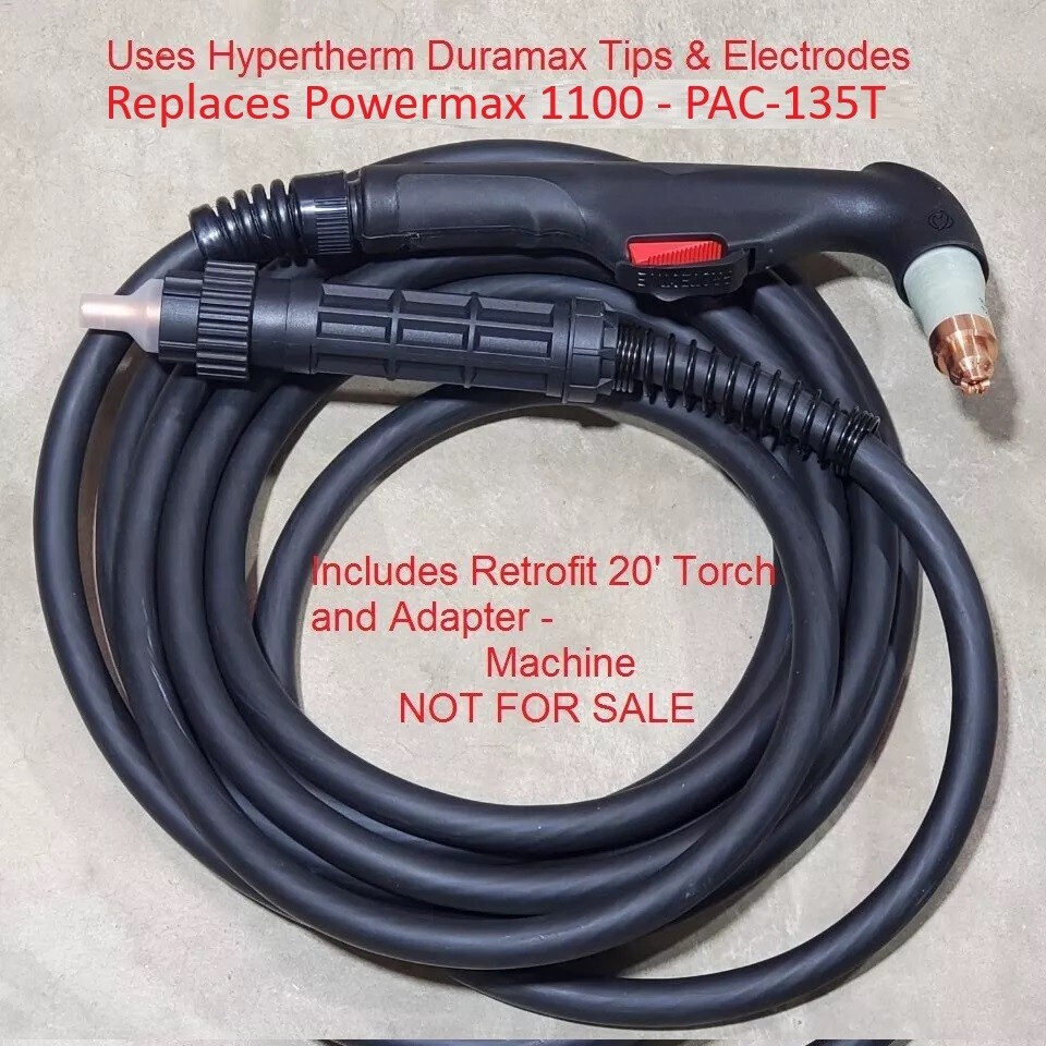 PAC135T Replacement Torch - Fits Hypertherm Powermax 1100 Uses Hypertherm Parts