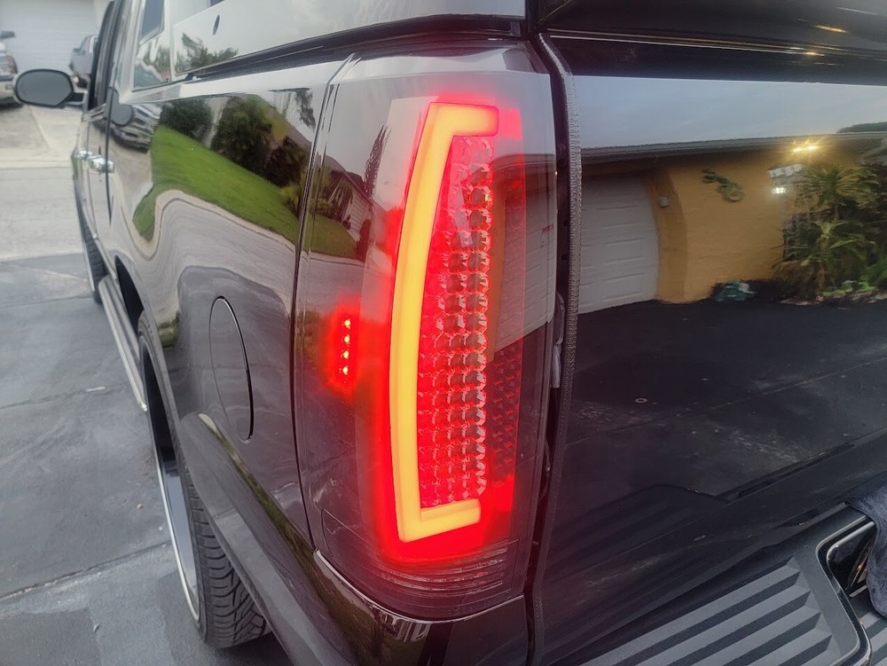 ESCALADE EXT 2007-2013 CUSTOM LED TAILLIGHTS RED SMOKED LENS