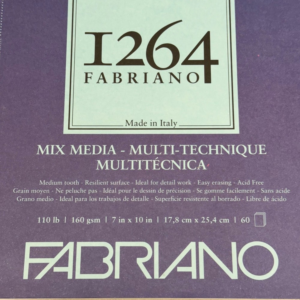 FABRIANO I264 (5 PACK) 7" x 10" Mix Media - Multi - Technique 60 Sheets each